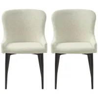 Ontario Dining Chairs- Set of 2 in Cream Boucle by Unique Furniture
