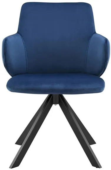 Vigo Swivel Side Chair in Blue by EuroStyle