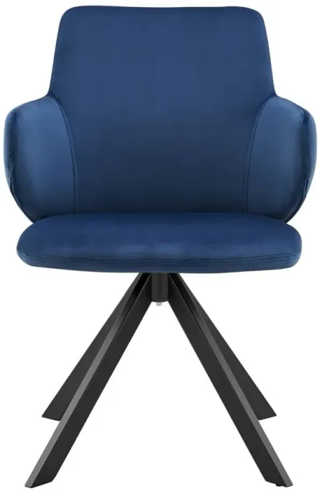 Vigo Swivel Side Chair in Blue by EuroStyle