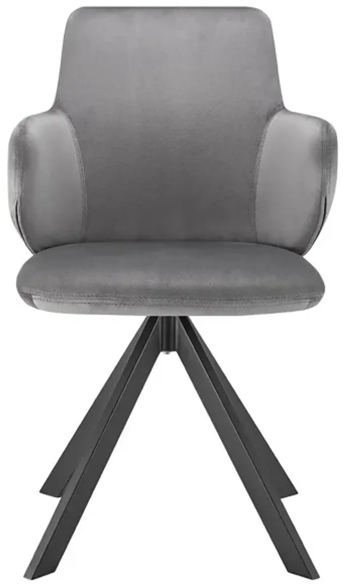 Vigo Swivel Side Chair in Gray by EuroStyle