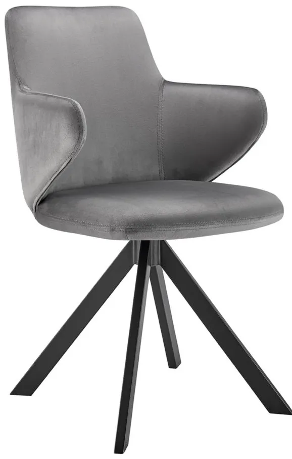 Vigo Swivel Side Chair in Gray by EuroStyle