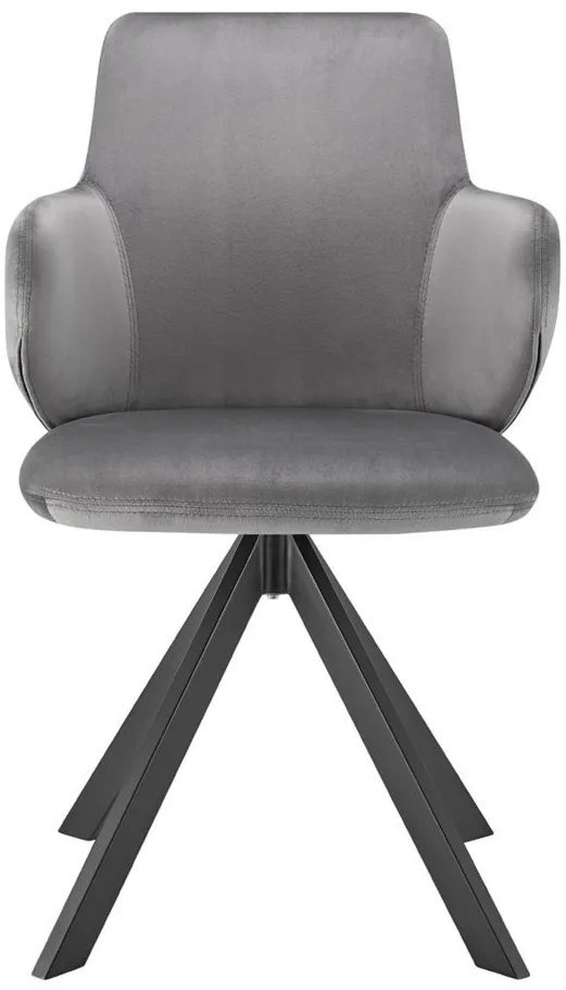 Vigo Swivel Side Chair in Gray by EuroStyle