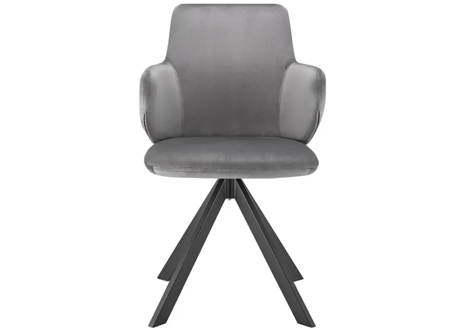 Vigo Swivel Side Chair in Gray by EuroStyle