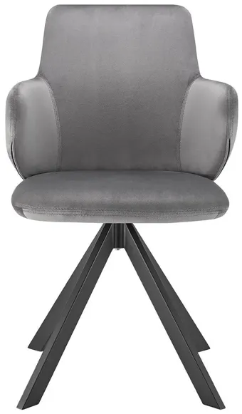 Vigo Swivel Side Chair in Gray by EuroStyle