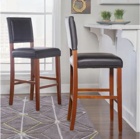 Brook Bar Stool in Black by Linon Home Decor