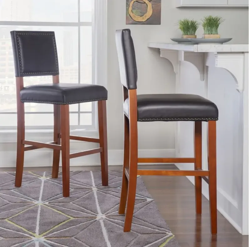 Brook Bar Stool in Black by Linon Home Decor