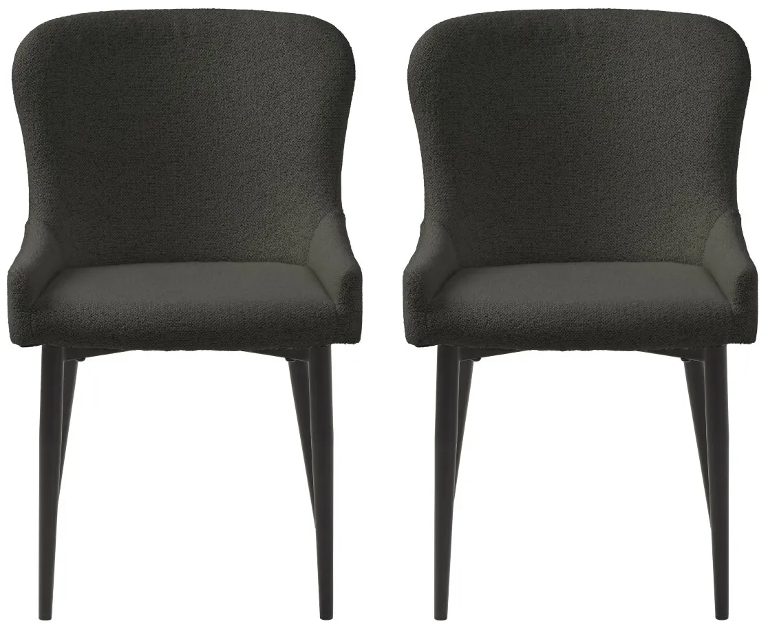 Ontario Dining Chairs- Set of 2 in Deep Gray by Unique Furniture