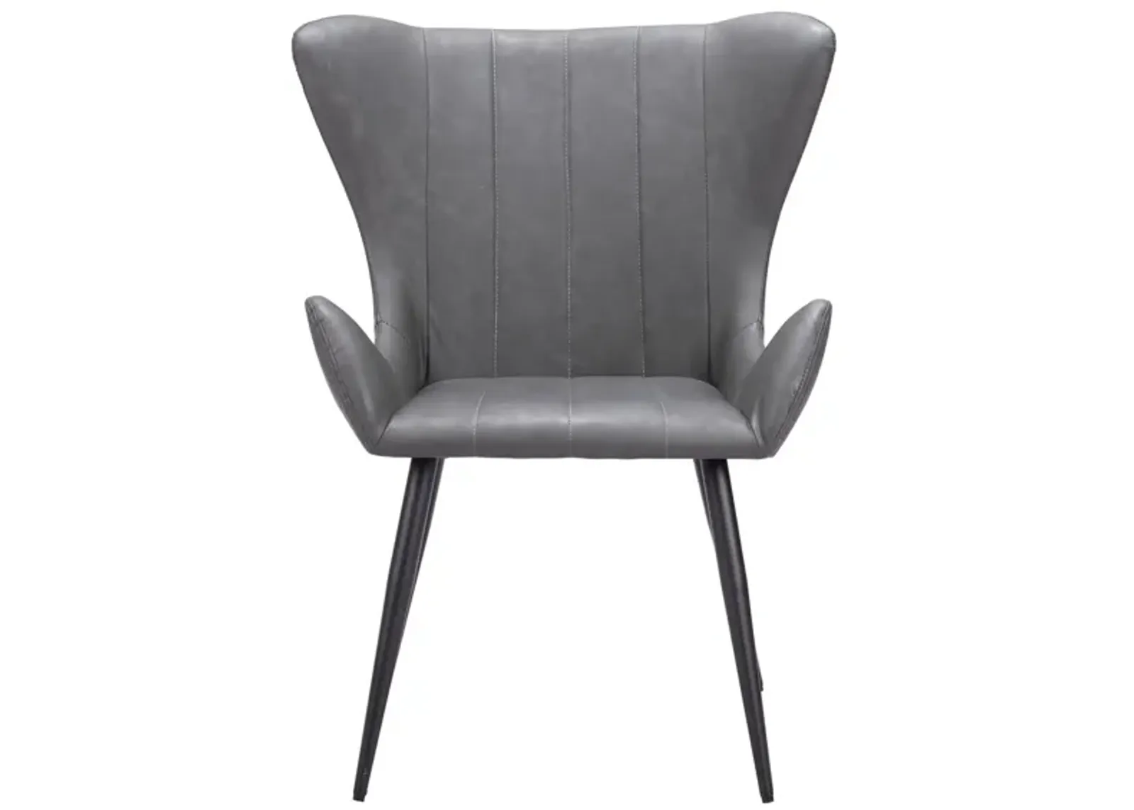 Alejandro Dining Chair (Set of 2) in Vintage Black, Matte Black by Zuo Modern