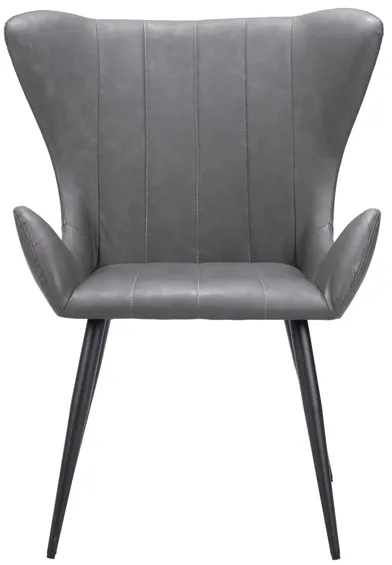 Alejandro Dining Chair (Set of 2) in Vintage Black, Matte Black by Zuo Modern