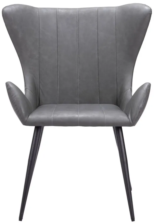 Alejandro Dining Chair (Set of 2) in Vintage Black, Matte Black by Zuo Modern