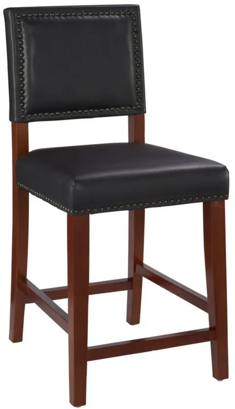 Brook Counter Stool in Black by Linon Home Decor