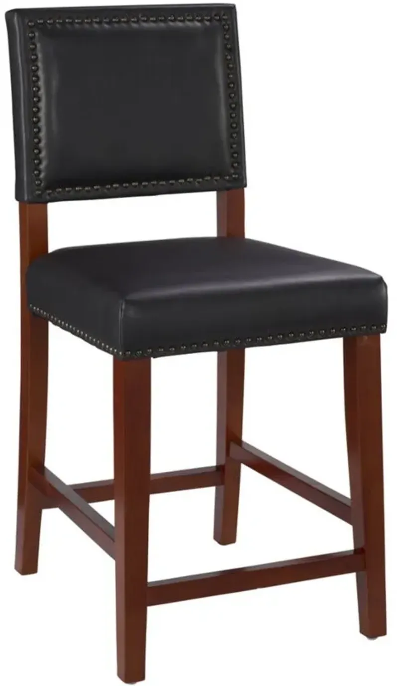 Brook Counter Stool in Black by Linon Home Decor