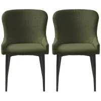 Ontario Dining Chairs- Set of 2 in Forest Green by Unique Furniture
