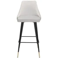 Piccolo Bar Stool in Gray, Black & Gold by Zuo Modern