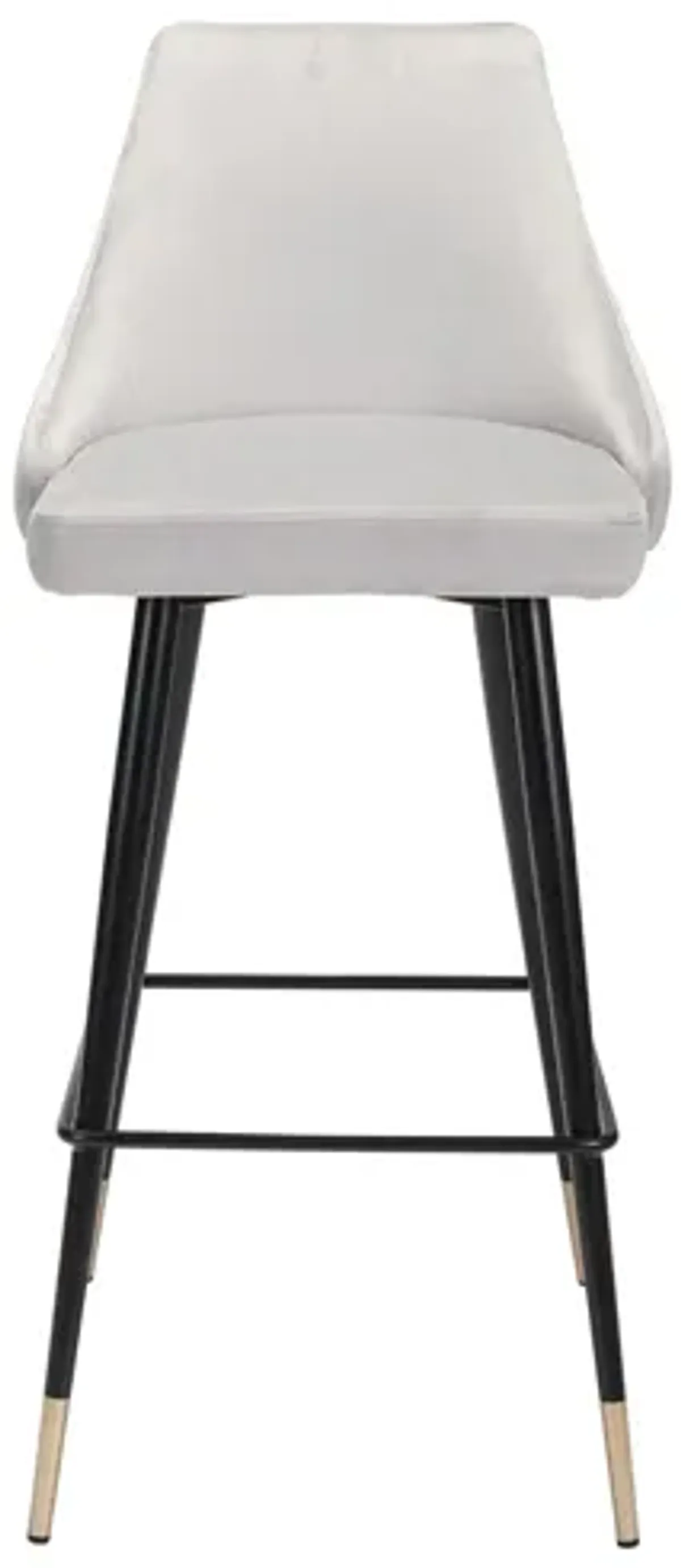 Piccolo Bar Stool in Gray, Black & Gold by Zuo Modern