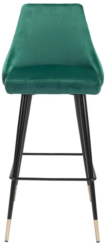 Piccolo Bar Stool in Green, Black & Gold by Zuo Modern