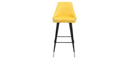 Piccolo Bar Stool in Yellow, Black & Gold by Zuo Modern