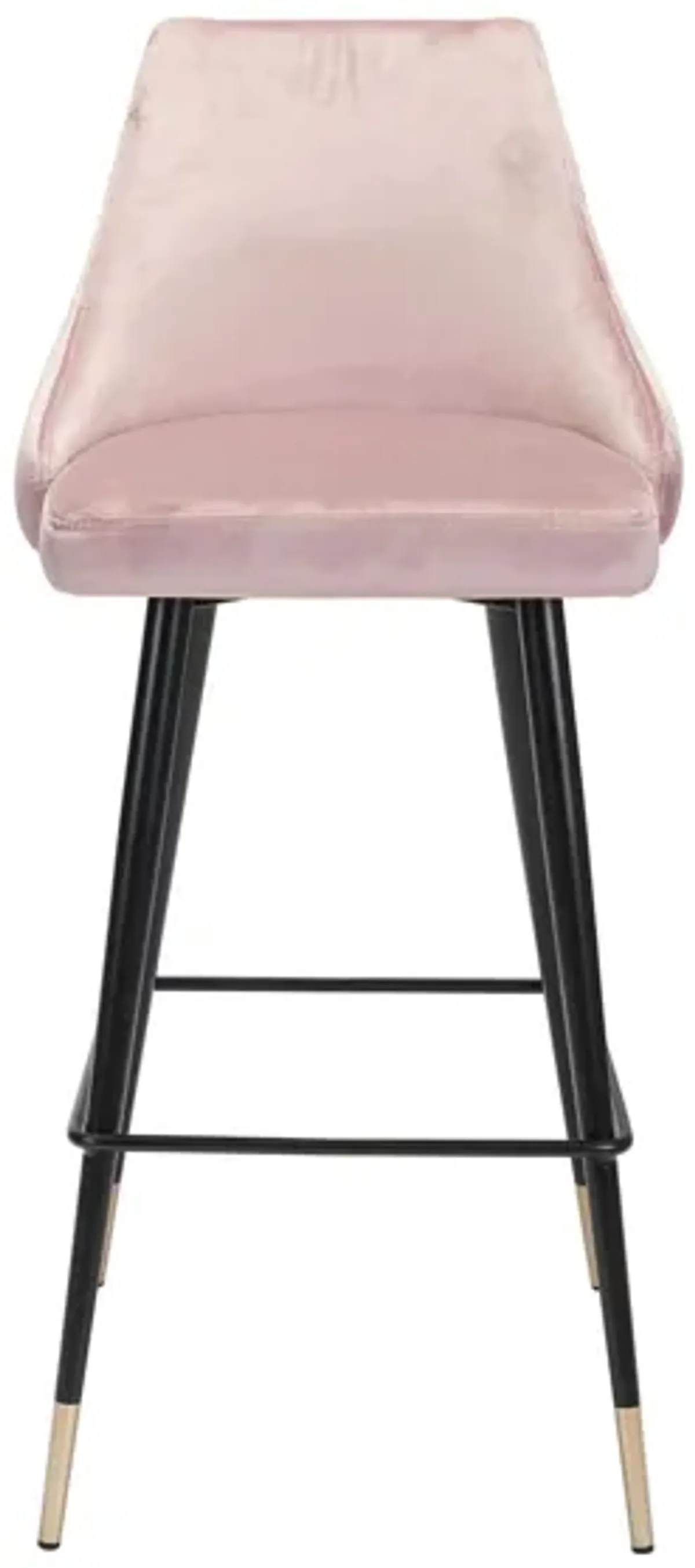 Piccolo Bar Stool in Pink, Black & Gold by Zuo Modern