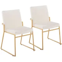 Dutchess Dining Chairs - Set of 2 in Cream by Lumisource