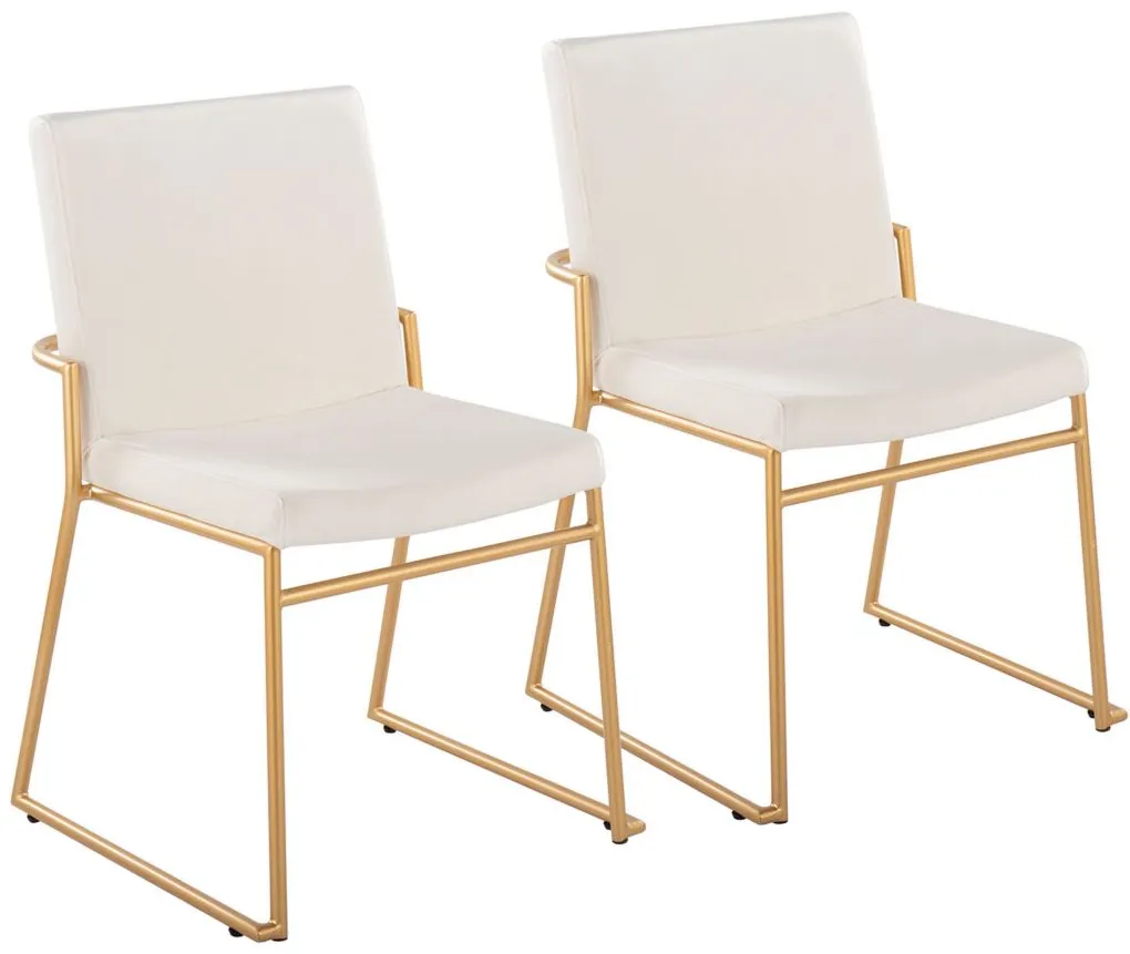 Dutchess Dining Chairs - Set of 2 in Cream by Lumisource