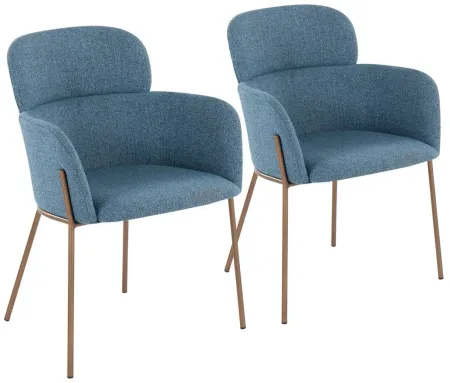Milan Chairs - Set of 2 in Blue by Lumisource