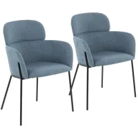 Milan Chairs - Set of 2 in Blue Noise by Lumisource