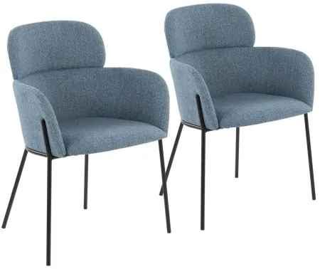 Milan Chairs - Set of 2 in Blue Noise by Lumisource