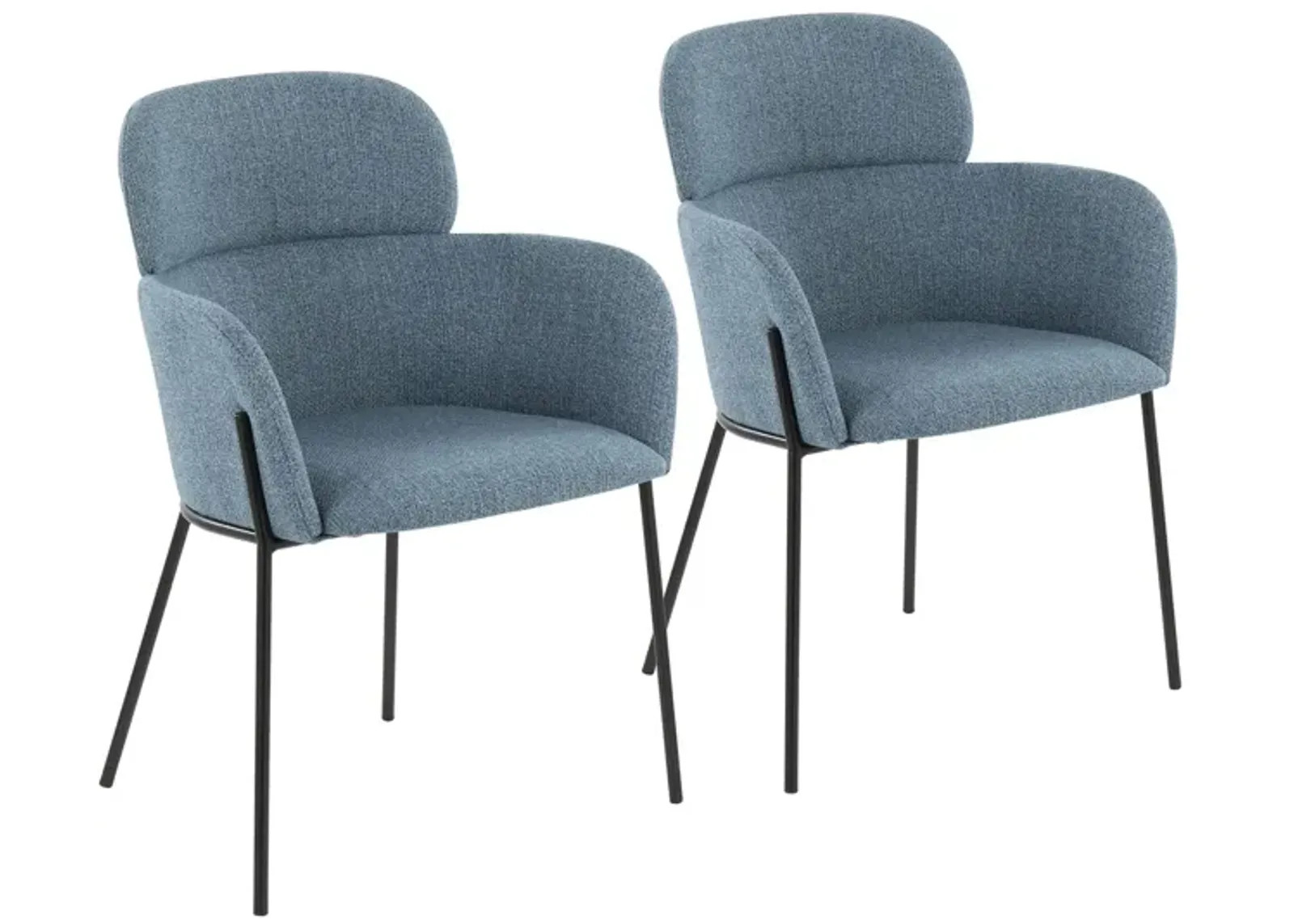 Milan Chairs - Set of 2 in Blue Noise by Lumisource