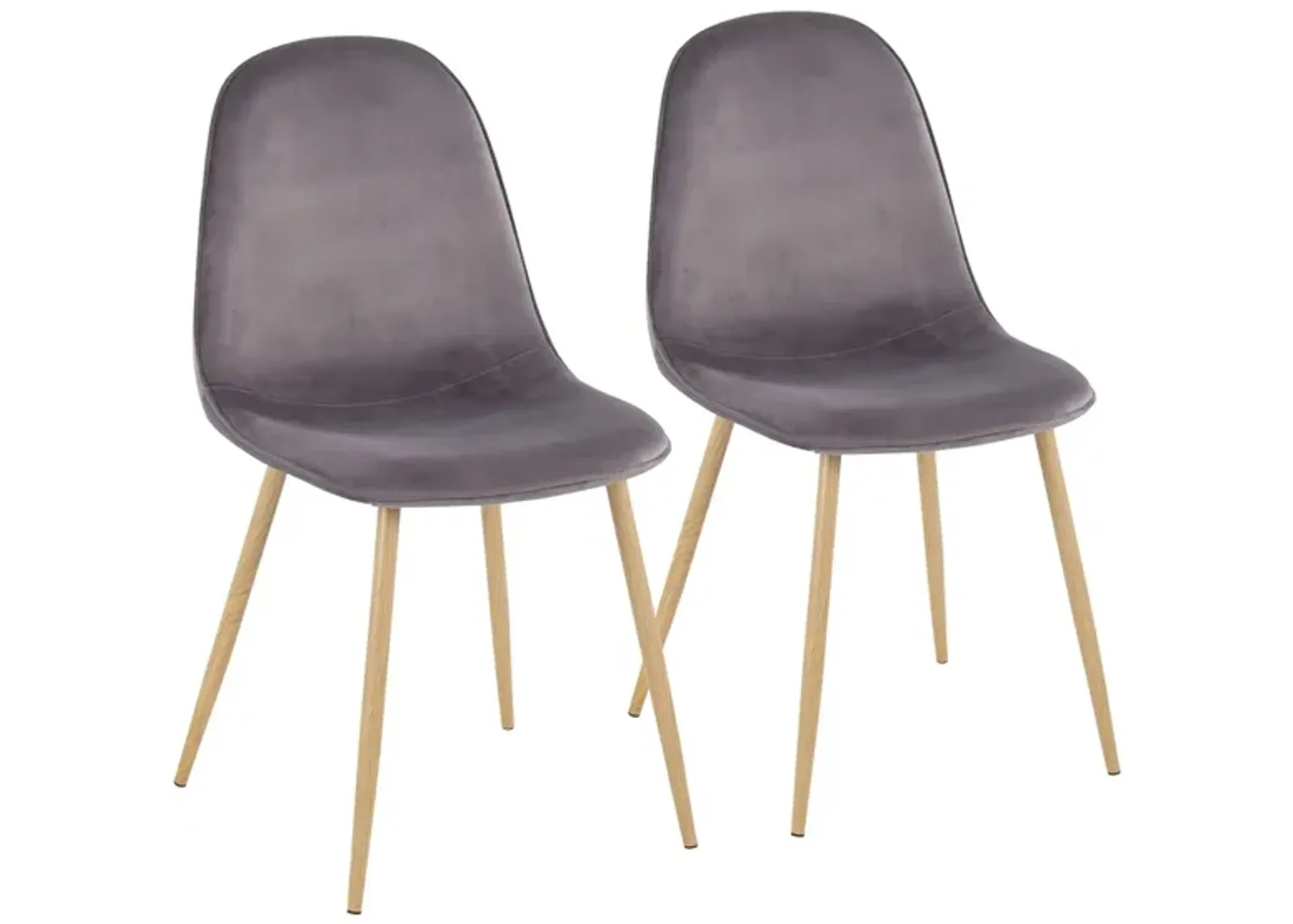 Pebble Chairs - Set of 2 in Grey by Lumisource