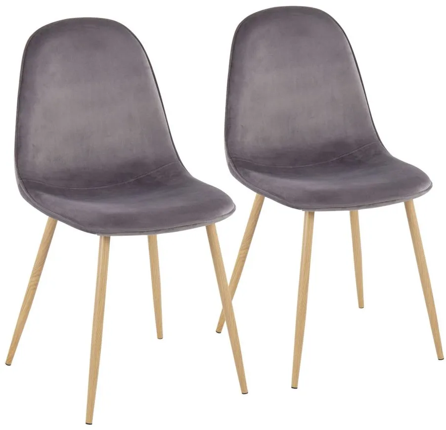Pebble Chairs - Set of 2 in Grey by Lumisource