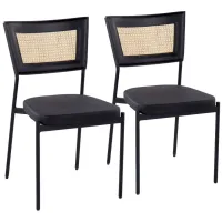 Tania Dining Chairs - Set of 2 in Black by Lumisource