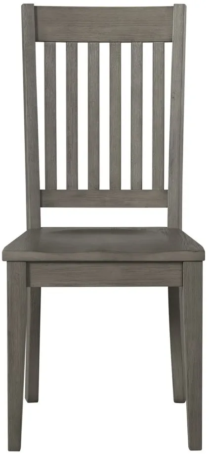 Huron Slatback Dining Chair - Set of 2 in Distressed Gray by A-America