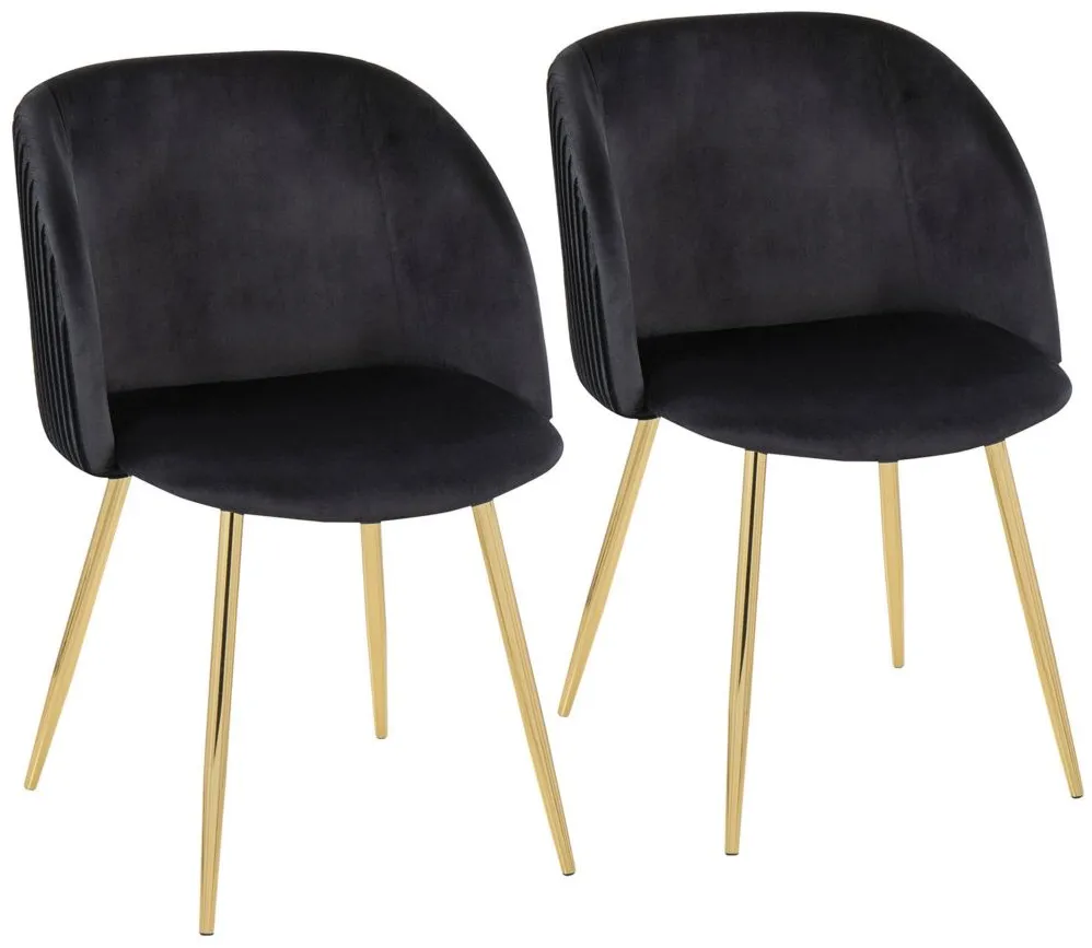 Fran Chairs - Set of 2 in Black by Lumisource