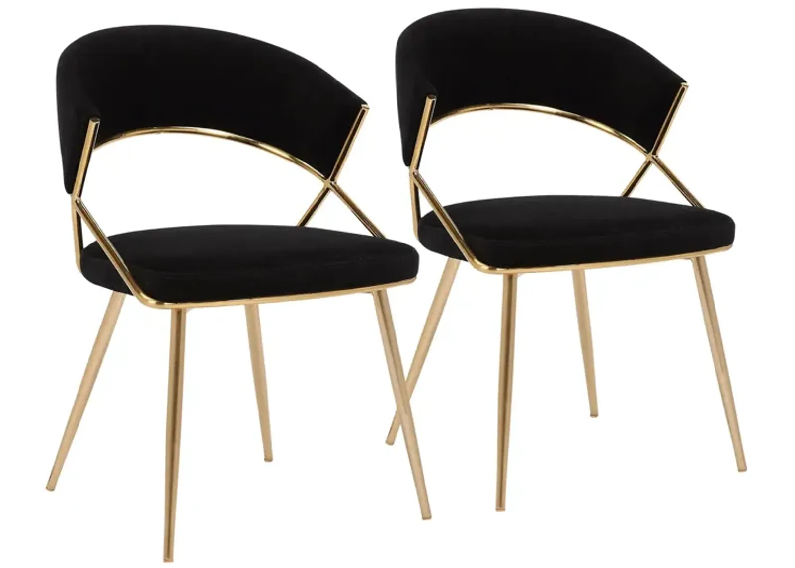 Jie Dining Chairs - Set of 2 in Black by Lumisource