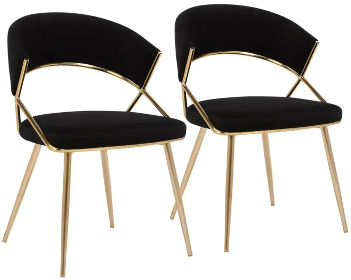 Jie Dining Chairs - Set of 2 in Black by Lumisource