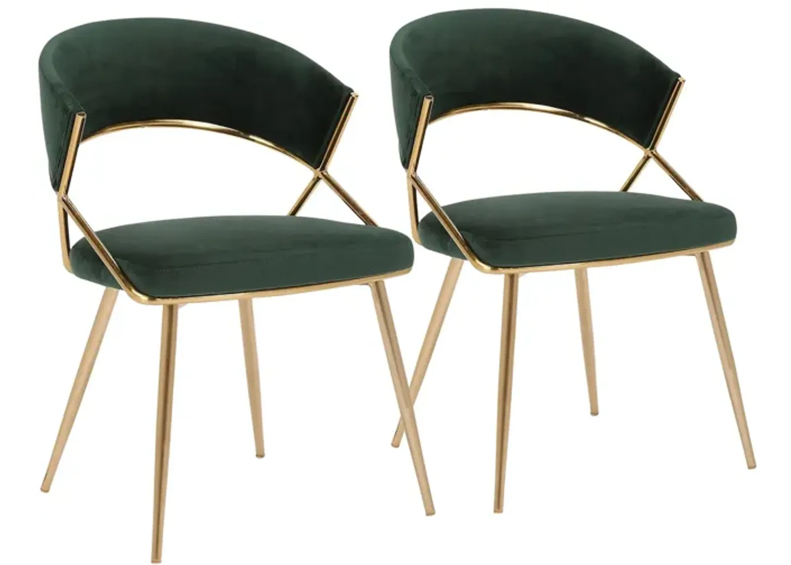 Jie Dining Chairs - Set of 2 in Green by Lumisource