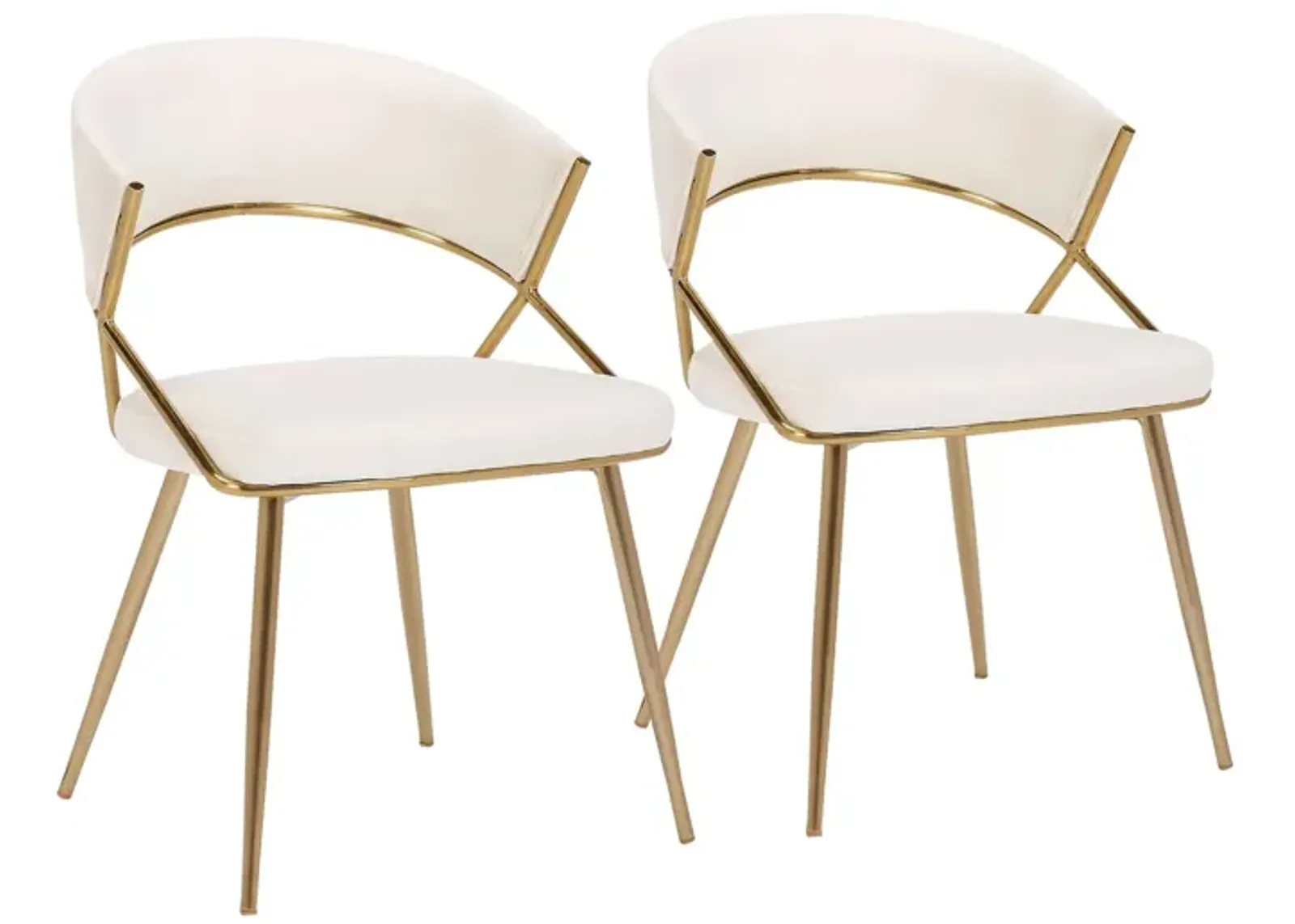 Jie Dining Chairs - Set of 2 in Cream by Lumisource