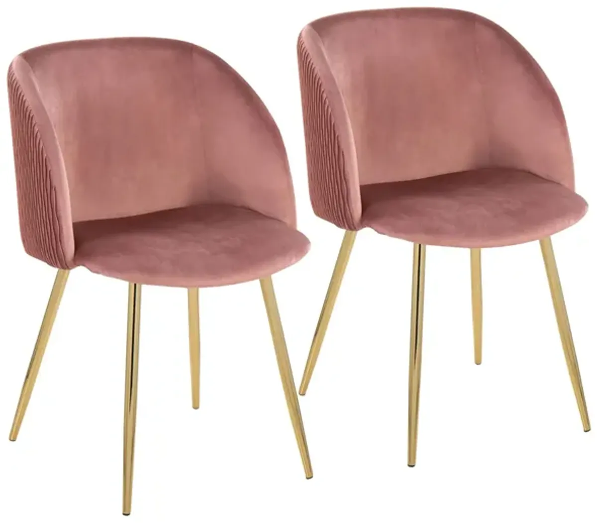 Fran Chairs - Set of 2 in Blush by Lumisource