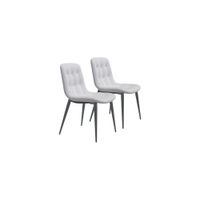 Tangiers Dining Chair: Set of 2 in White, Black by Zuo Modern