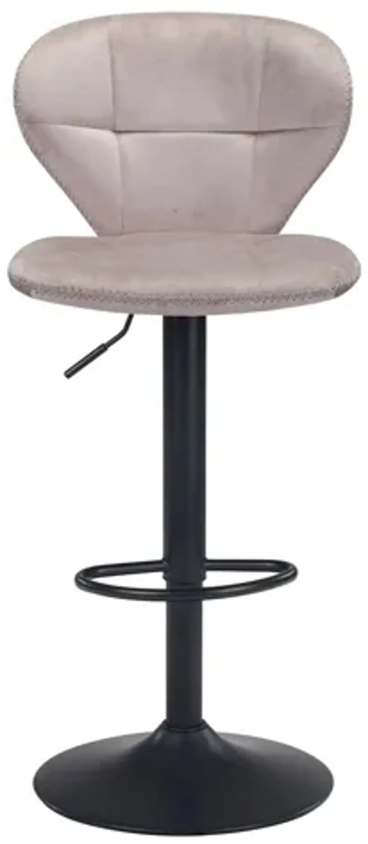 Salem Bar Stool in Gray, Black by Zuo Modern