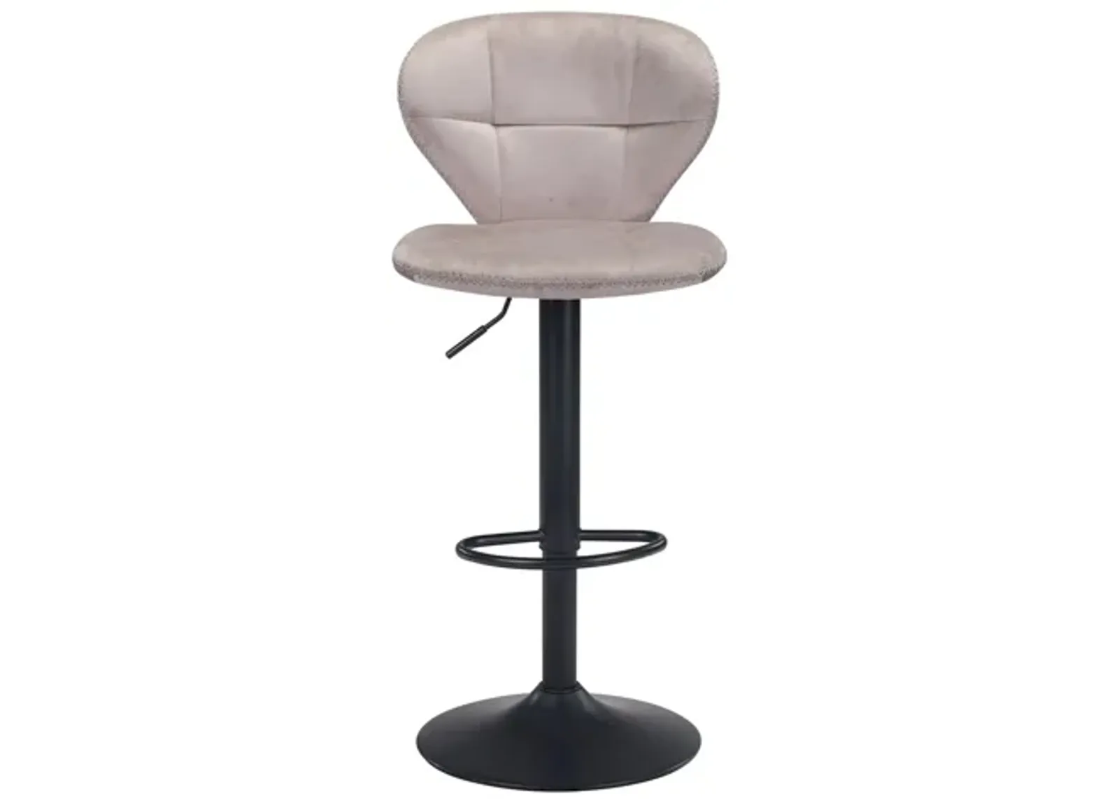 Salem Bar Stool in Gray, Black by Zuo Modern