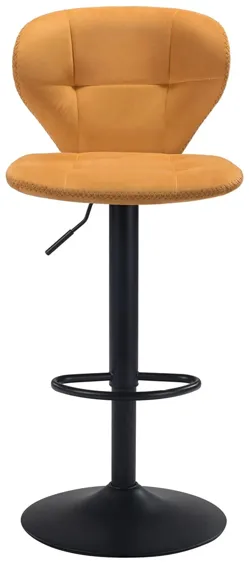 Salem Bar Stool in Yellow, Black by Zuo Modern