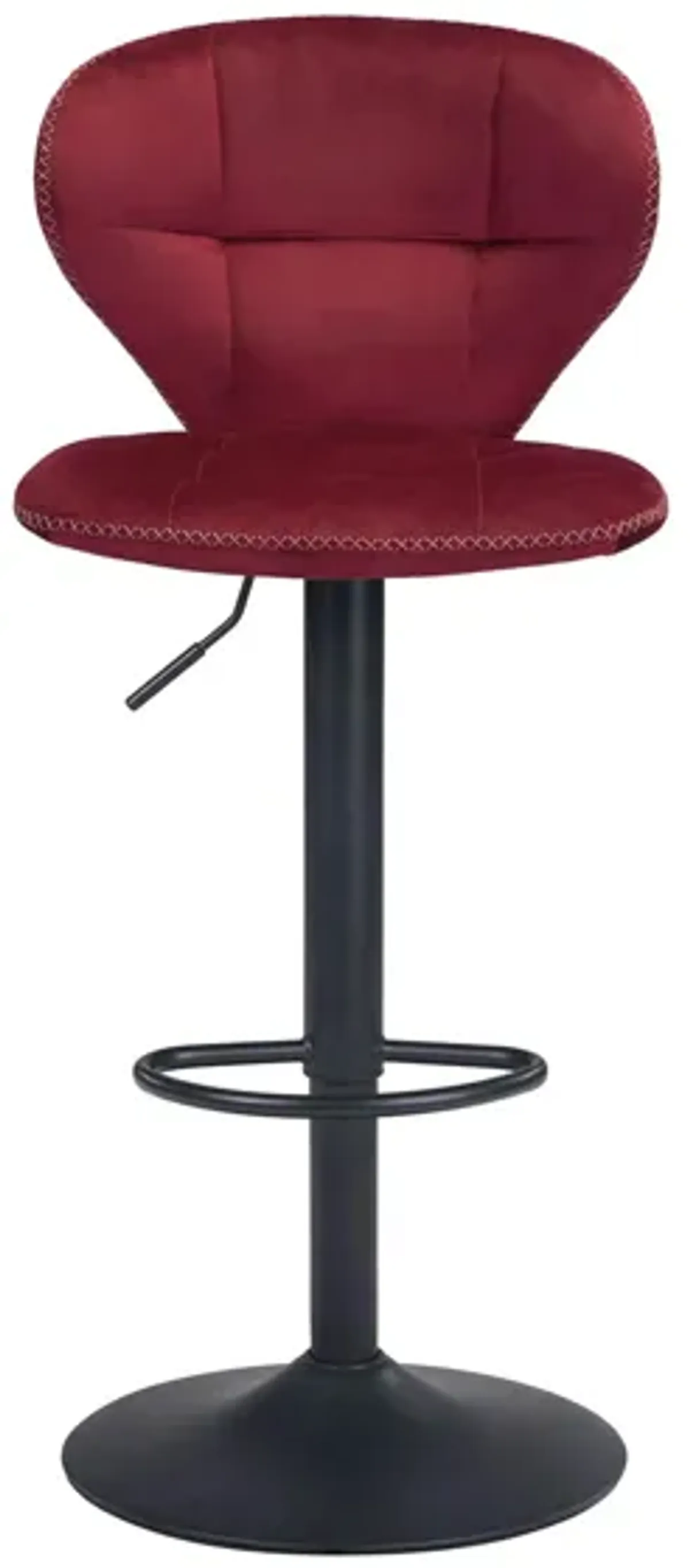 Salem Bar Stool in Red, Black by Zuo Modern