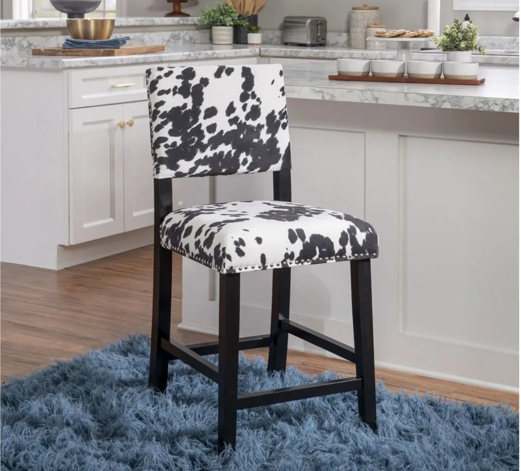 Corey Counter Stool in Black by Linon Home Decor