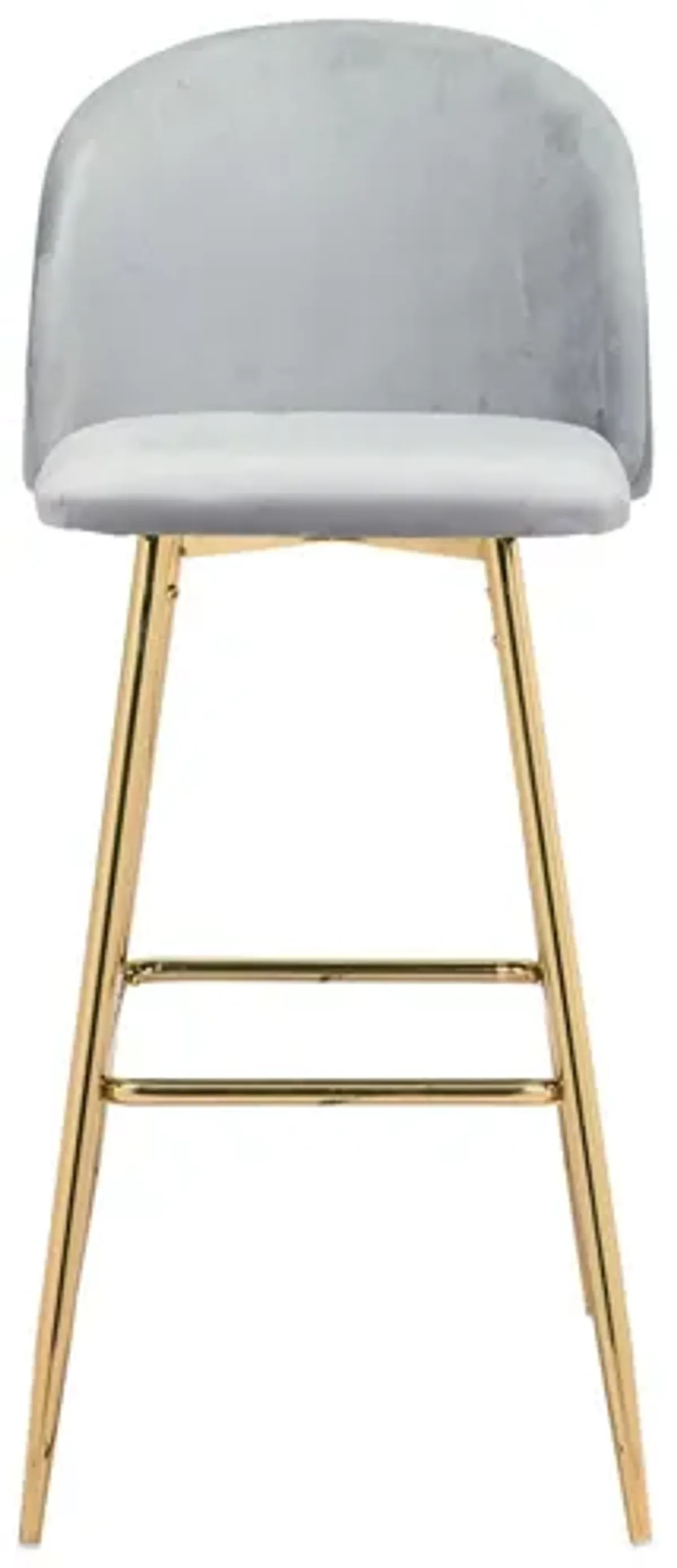 Cozy Bar Stool in Gray, Gold by Zuo Modern