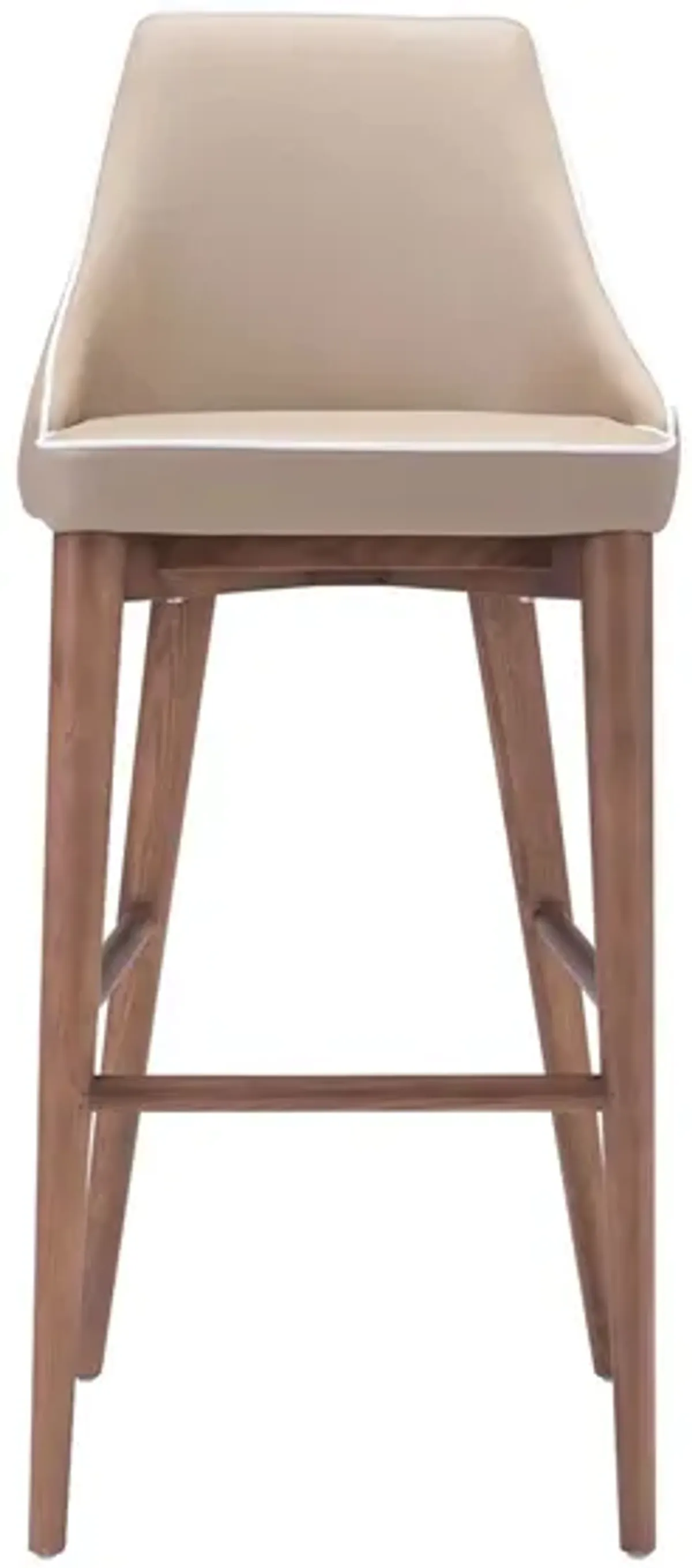 Moor Bar Stool in Beige, Brown by Zuo Modern