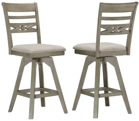 Pine Crest Bar Stool - Set of 2 in Burnished Gray by ECI