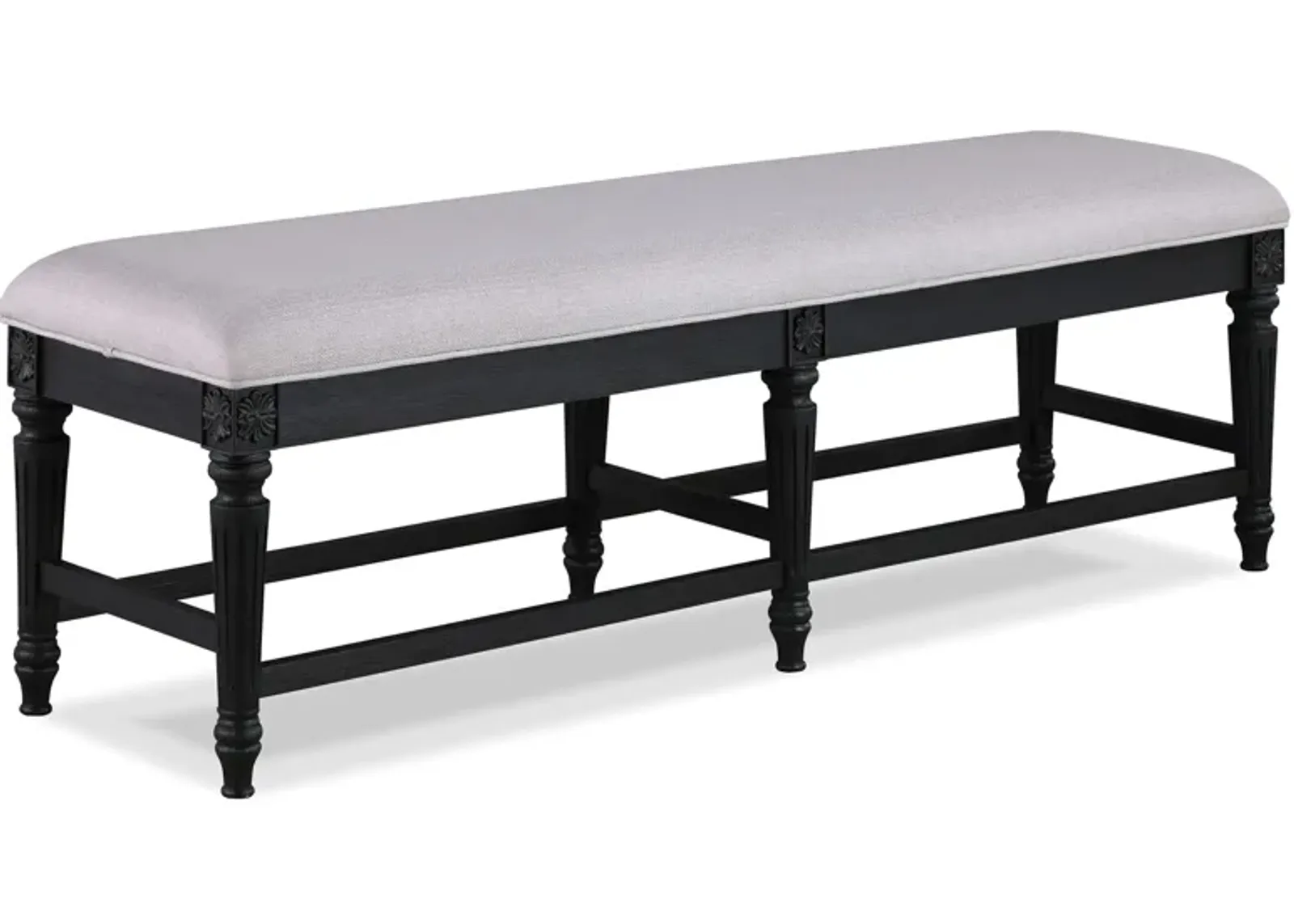 Kingsbury Bench in Charcoal Black by Crown Mark