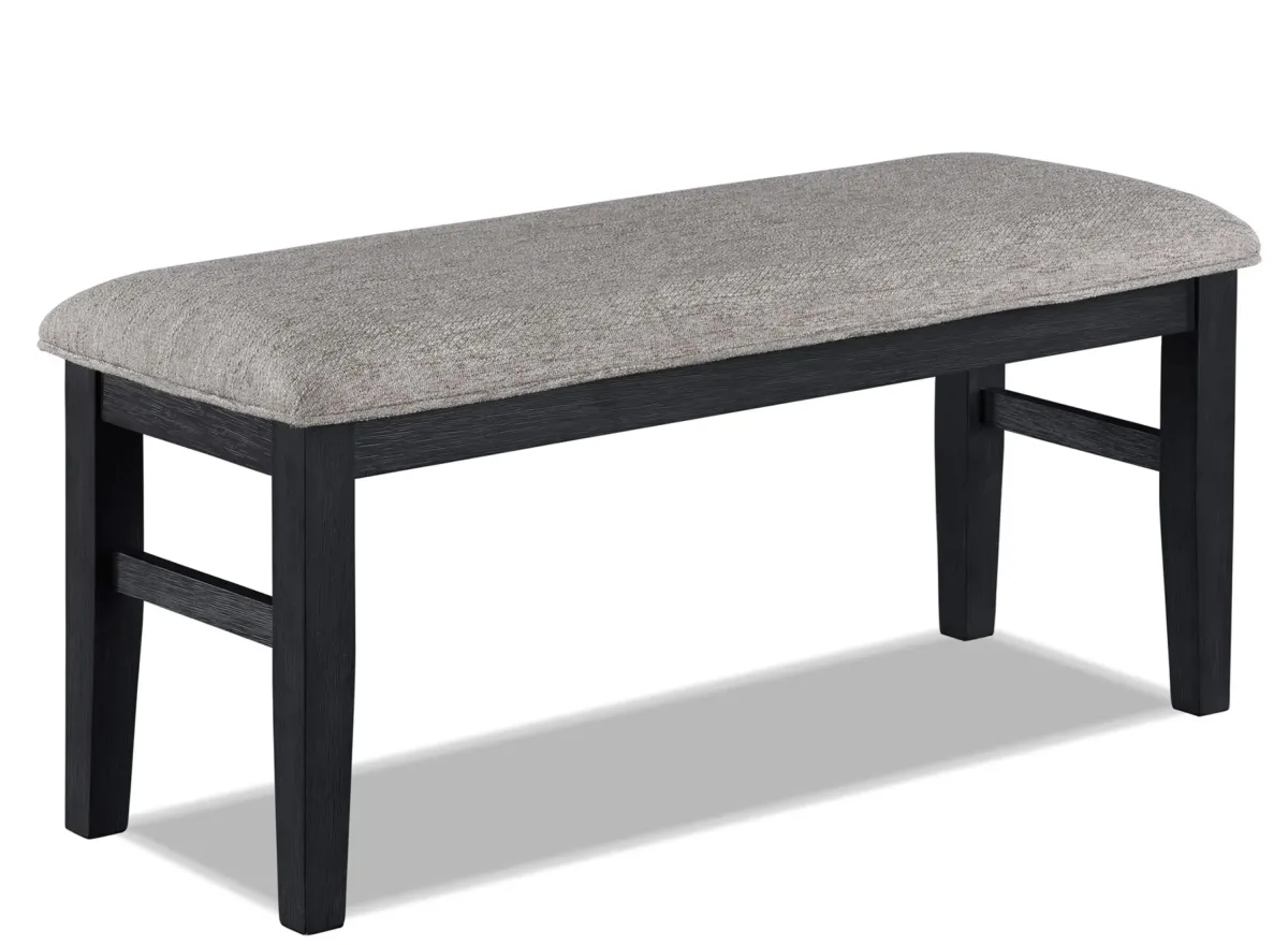 Guthrie Bench in Charcoal Black by Crown Mark