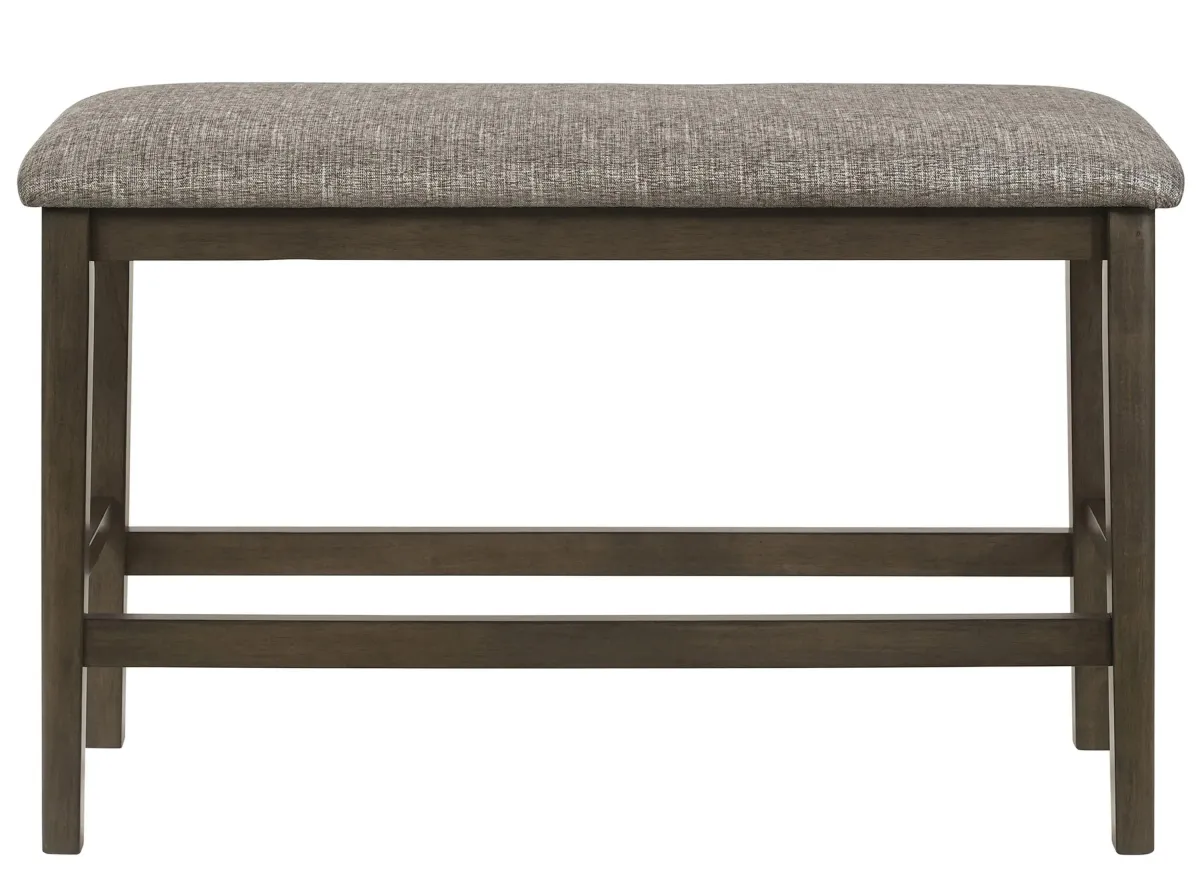 Ember Counter Height Bench in Dark Grey by Crown Mark